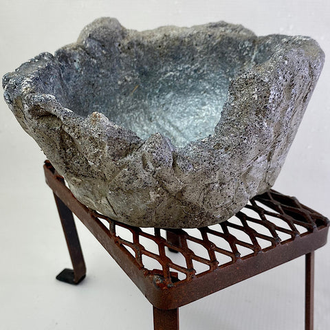 Luxurious sculpted cement planter bowl 